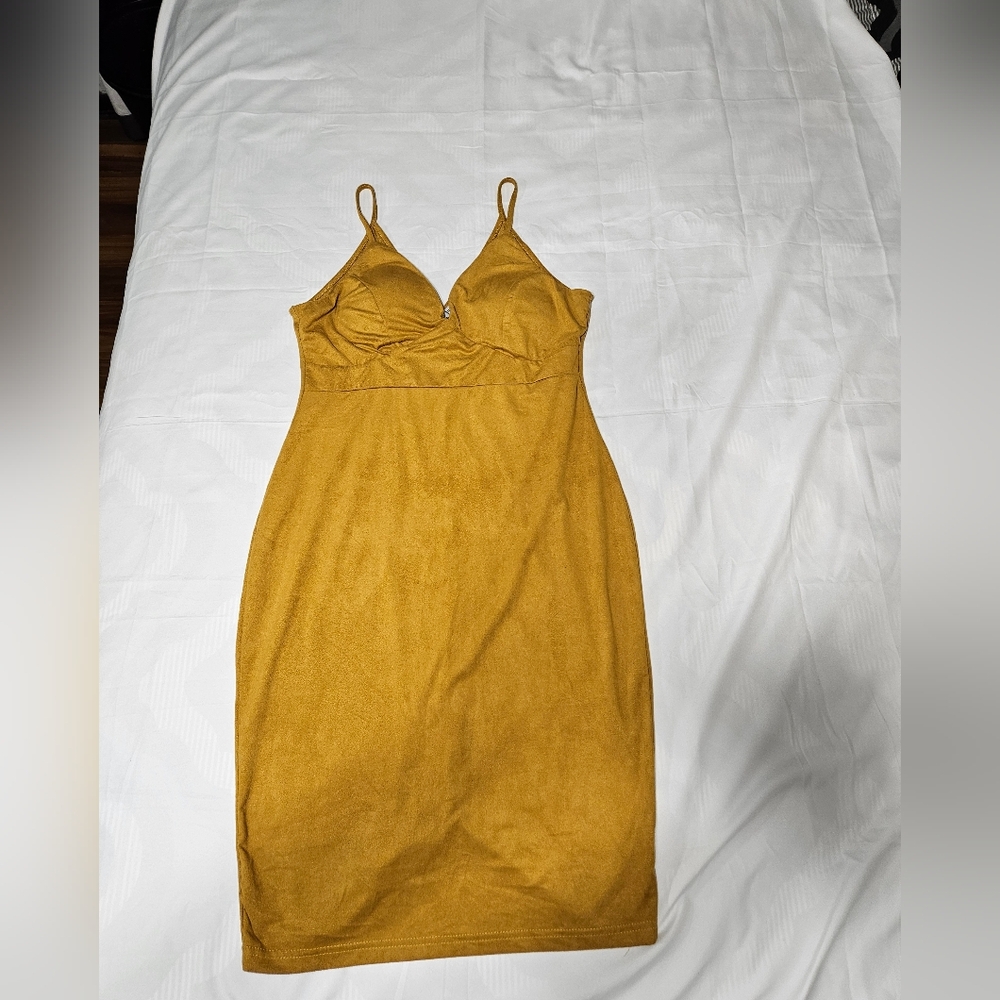 Mustard Yellow Spaghetti Strap Dress